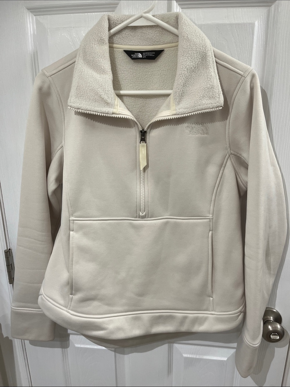 The North Face Light Cream Half-Zip Sherpa Pullover